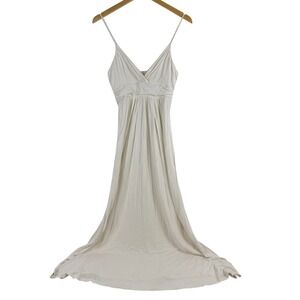 COCO USA White Criss Cross Neck Maxi Dress Flowy Boho Vacation XL Romantic